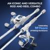 imageKastKing Centron Lite Fishing Rod and Reel Combo IM6 Graphite 2Pc Blanks Stainless Steel Guides with Ceramic Rings Contoured EVA Handles ampamp Fighting Butt Split or Full Rear Handle Design 13 ModelsCast70 Medium Heavy Right Handed2pcs