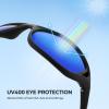 imageKastKing Dugan Polarized Sport Sunglasses for Men and Women Ideal for Driving Fishing Cycling Running UV ProtectionFrame Matte BlackLens Smoke  Cobalt  Blue Mirror