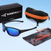 imageKastKing Dugan Polarized Sport Sunglasses for Men and Women Ideal for Driving Fishing Cycling Running UV ProtectionFrame Matte BlackLens Smoke  Cobalt  Blue Mirror