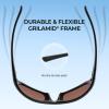 imageKastKing Dugan Polarized Sport Sunglasses for Men and Women Ideal for Driving Fishing Cycling Running UV ProtectionFrameblack Lens Brown  Green Mirror