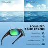 imageKastKing Ellijay Bifocal Polarized Sunglasses BiFocal x15 x20 x25 Magnifications Wrap Sport Reader SunglassesGloss Demi Frame  Brown  Chartreuse Mirror