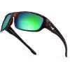 imageKastKing Ellijay Bifocal Polarized Sunglasses BiFocal x15 x20 x25 Magnifications Wrap Sport Reader SunglassesGloss Demi Frame  Brown  Chartreuse Mirror