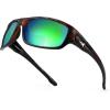 imageKastKing Ellijay Bifocal Polarized Sunglasses BiFocal x15 x20 x25 Magnifications Wrap Sport Reader SunglassesGloss Demi Frame  Brown  Chartreuse Mirror