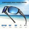 imageKastKing Ellijay Bifocal Polarized Sunglasses BiFocal x15 x20 x25 Magnifications Wrap Sport Reader SunglassesGloss Graydrift Frame  Smoke  Ocean Mirror