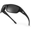 imageKastKing Ellijay Bifocal Polarized Sunglasses BiFocal x15 x20 x25 Magnifications Wrap Sport Reader SunglassesMatte Black Frame  Smoke Lens