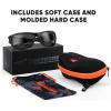 imageKastKing Ellijay Bifocal Polarized Sunglasses BiFocal x15 x20 x25 Magnifications Wrap Sport Reader SunglassesMatte Black Frame  Smoke Lens