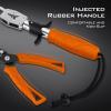 imageKastKing Fishing Pliers Fish Lip Gripper or Fish Scale Combo Saltwater Resistant Fishing Tools Fishing Gear with Rubber Handle Lanyard Line Cutter Hook Remover with Sheath Ice Fishing Gift MenG7 Split Ring Plier ComboOrange