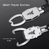 imageKastKing Fishing Pliers Fish Lip Gripper or Fish Scale Combo Saltwater Resistant Fishing Tools Fishing Gear with Rubber Handle Lanyard Line Cutter Hook Remover with Sheath Ice Fishing Gift MenI7 Split Ring Plier ComboBlack