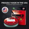imageKastKing Hammer Alpha 9 UHMWPE Braided Fishing Line  Made in The USA Strong and Smooth Round 9Carrier Colorfast Braided Fishing Line Perfect for Most Fishing Reel and Finesse ApplicationsMOSS GREEN