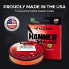 imageKastKing Hammer Alpha 9 UHMWPE Braided Fishing Line  Made in The USA Strong and Smooth Round 9Carrier Colorfast Braided Fishing Line Perfect for Most Fishing Reel and Finesse ApplicationsORANGE