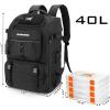 imageKastKing KarryAll Fishing Tackle Backpack with Rod Holder 4 Tackle Boxes4026L Tackle Bag Storage Fishing Gear and EquipmentA Large 40 L  Black