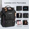 imageKastKing KarryAll Fishing Tackle Backpack with Rod Holder 4 Tackle Boxes4026L Tackle Bag Storage Fishing Gear and EquipmentA Large 40 L  Black