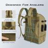 imageKastKing KarryAll Fishing Tackle Backpack with Rod Holder 4 Tackle Boxes4026L Tackle Bag Storage Fishing Gear and EquipmentB Large 40 L  Khaki