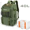 imageKastKing KarryAll Fishing Tackle Backpack with Rod Holder 4 Tackle Boxes4026L Tackle Bag Storage Fishing Gear and EquipmentC Large 40 L  Green