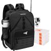 imageKastKing KarryAll Fishing Tackle Backpack with Rod Holder 4 Tackle Boxes4026L Tackle Bag Storage Fishing Gear and EquipmentD Medium 26 L  Black