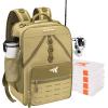 imageKastKing KarryAll Fishing Tackle Backpack with Rod Holder 4 Tackle Boxes4026L Tackle Bag Storage Fishing Gear and EquipmentE Medium 26 L  Khaki