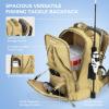 imageKastKing KarryAll Fishing Tackle Backpack with Rod Holder 4 Tackle Boxes4026L Tackle Bag Storage Fishing Gear and EquipmentE Medium 26 L  Khaki