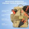 imageKastKing KarryAll Fishing Tackle Backpack with Rod Holder 4 Tackle Boxes4026L Tackle Bag Storage Fishing Gear and EquipmentE Medium 26 L  Khaki