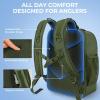 imageKastKing KarryAll Fishing Tackle Backpack with Rod Holder 4 Tackle Boxes4026L Tackle Bag Storage Fishing Gear and EquipmentF Medium 26 L  Green