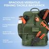 imageKastKing KarryAll Fishing Tackle Backpack with Rod Holder 4 Tackle Boxes4026L Tackle Bag Storage Fishing Gear and EquipmentF Medium 26 L  Green