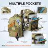 imageKastKing KarryAll KastMate Fishing Tackle BackpackWaterResistant Tackle Bag With 2 Rod HoldersFishing Gear and Equipment With Large Gear StorageBlackC Khaki