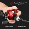 imageKastKing MegaJaws Baitcasting Fishing Reel New AutoMag Dual Braking System Baitcaster Fishing Reel Only 67oz 1764 LBs Carbon Fiber Drag 111 Shielded BB High Speed 541 to 911 Gear RatiosBRight HandedPredator Red911