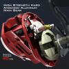 imageKastKing MegaJaws Baitcasting Fishing Reel New AutoMag Dual Braking System Baitcaster Fishing Reel Only 67oz 1764 LBs Carbon Fiber Drag 111 Shielded BB High Speed 541 to 911 Gear RatiosBRight HandedPredator Red911