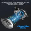 imageKastKing MegaJaws Baitcasting Fishing Reel New AutoMag Dual Braking System Baitcaster Fishing Reel Only 67oz 1764 LBs Carbon Fiber Drag 111 Shielded BB High Speed 541 to 911 Gear RatiosDLeft HandedGreat White541