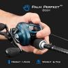 imageKastKing MegaJaws Baitcasting Fishing Reel New AutoMag Dual Braking System Baitcaster Fishing Reel Only 67oz 1764 LBs Carbon Fiber Drag 111 Shielded BB High Speed 541 to 911 Gear RatiosCRight HandedPelagic Blue651