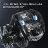 imageKastKing MegaJaws Elite Baitcasting Reels Patented AMB System Eliminating Backlashes Flipping Switch Function 64oz Aluminum Frame Fishing Reel with Carbon Fiber Side CoversBRightDark Galaxy721Flipping Switch