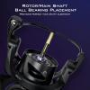 imageKastKing MegaJaws Elite Spinning Fishing Reel  621521 Gear Ratio Fishing Reel 395Lbs Max Drag Ultra Lightweight ampamp Powerful 101 Stainless BB for SaltwaterFreshwater Aerodynamic Reel RotorBPurpleMegaJaws EliteAluminum Alloy