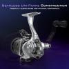 imageKastKing MegaJaws Elite Spinning Fishing Reel  621521 Gear Ratio Fishing Reel 395Lbs Max Drag Ultra Lightweight ampamp Powerful 101 Stainless BB for SaltwaterFreshwater Aerodynamic Reel RotorBPurpleMegaJaws EliteAluminum Alloy