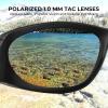 imageKastKing Raccoon Polarized Sport Sunglasses for Men and Women Wide Temple Wrap Ideal for Driving Fishing Cycling RunningDmatt Black Frame  Smokeice Blue Mirror