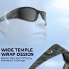 imageKastKing Raccoon Polarized Sport Sunglasses for Men and Women Wide Temple Wrap Ideal for Driving Fishing Cycling RunningFmatte Obsidian Boulder Camo Frame smoke Mirror