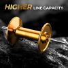 imageKastKing Rover Round Baitcasting Fishing Reel Perfect Conventional Reel for Catfish SalmonSteelhead Striper Bass and Inshore Saltwater Fishing Reel Reinforced Metal BodyBlack