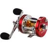 imageKastKing Rover Round Baitcasting Fishing Reel Perfect Conventional Reel for Catfish SalmonSteelhead Striper Bass and Inshore Saltwater Fishing Reel Reinforced Metal BodyRed