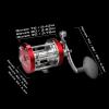 imageKastKing Rover Round Baitcasting Fishing Reel Perfect Conventional Reel for Catfish SalmonSteelhead Striper Bass and Inshore Saltwater Fishing Reel Reinforced Metal BodyRed
