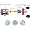 imageKastKing Rover Round Baitcasting Fishing Reel Perfect Conventional Reel for Catfish SalmonSteelhead Striper Bass and Inshore Saltwater Fishing Reel Reinforced Metal BodyRed