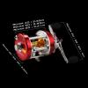 imageKastKing Rover Round Baitcasting Fishing Reel Perfect Conventional Reel for Catfish SalmonSteelhead Striper Bass and Inshore Saltwater Fishing Reel Reinforced Metal BodyRed