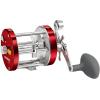 imageKastKing Rover Round Baitcasting Fishing Reel Perfect Conventional Reel for Catfish SalmonSteelhead Striper Bass and Inshore Saltwater Fishing Reel Reinforced Metal BodyRed
