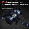 imageKastKing Sharky III Fishing Reel  New Spinning Reel  Carbon Fiber 395 LBs Max Drag  101 Stainless BB for Saltwater or Freshwater  Oversize Shaft  Super Value521Sharky III