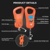 imageKastKing ToughTide Fishing Scale USB Charging 65lb Capacity UltraThin Digital Fish Scale LCD Display Ergonomic Handle Fish Scales Digital Weight Fishing Accessories for MenD Orange Combo