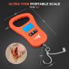 imageKastKing ToughTide Fishing Scale USB Charging 65lb Capacity UltraThin Digital Fish Scale LCD Display Ergonomic Handle Fish Scales Digital Weight Fishing Accessories for MenB Orange