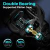 imageKastKing Verus Baitcasting Fishing Reel 2025 Model 6oz Ultra Lightweight Halo XII Magnetic Brake 91 MaxiDur Double Shielded Stainless Steel BB Up to 18 Lbs Max Drag 801721 Gear RatioALeftBlack801
