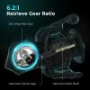 imageKastKing Verus Spinning Fishing Reel 2025 Model Ultra Lightweight 68oz Spinning Reel Aerodynamic Reel Rotor 621 Gear Ratio Up to 22lbs Max Drag EVA3A Cork Handle KnobsBlack