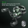 imageKastKing Zephyr Baitcasting Fishing Reel Halo XII Magnetic Braking System Baitcaster Reel 71 Double Shielded Stainless Steel BB 721 HighSpeed Gear Ratio 18lb Triple Disc Carbon Fiber DragBRight HandedGreen721