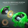 imageKastKing Zephyr Baitcasting Fishing Reel Halo XII Magnetic Braking System Baitcaster Reel 71 Double Shielded Stainless Steel BB 721 HighSpeed Gear Ratio 18lb Triple Disc Carbon Fiber DragBLeft HandedGreen721