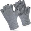 imageKastKing Bully Wooly Fingerless Wool Fishing Gloves Cold Weather Warm Glove for Ice Fishing Winter Gloves for Women ampamp MenGray