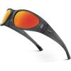 imageKastKing Raccoon Polarized Sport Sunglasses for Men and Women Wide Temple Wrap Ideal for Driving Fishing Cycling RunningGmatte Smoke Crystal Frame  Copperburgundy Mirror