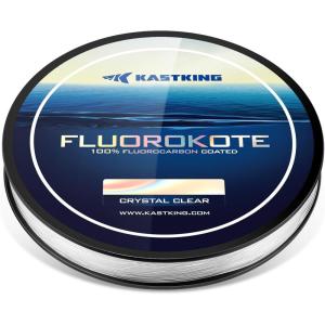 imageKastKing Fluorokote 100 Fluorocarbon Coated Fishing Line Fluorocarbon Leader Extreme ClarityFast SinkingShock Resistant High Abrasion Resistance10LB150Yard